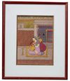THREE INDIAN MINIATURE PAINTINGS OF KRISHNA AND COURTLY LADIES, LATE 19TH-EARLY 20TH CENTURY
