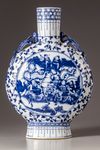 A Chinese blue and white moonflask