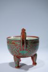 A CHINESE PORCELAIN TRIPOD CENSER, MING-STYLE ,QING DYNASTY 1644-1911