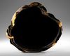 A JAPANESE IRREGULAR SHAPED BLACK LACQUERED WOODEN TRAY,  MEIJI PERIOD (1868-1912)