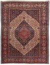 A SENE RUG WITH MEDALION, 1900