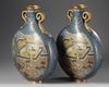 A PAIR OF CHINESE CLOISONNÉ ENAMEL MOON-FLASKS, CHINA, QING DYNASTY (1644-1911)