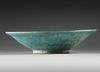 AN  KASHAN TURQUOISE BLUE-GLAZED POTTERY BOWL