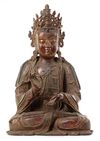 A LARGE CHINESE HEAVILY CAST BRONZE GUANYIN, CHINA, 19TH CENTURY