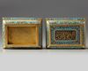 A CHINESE CLOISONNÉ ENAMEL 'ISLAMIC MARKET' BOX AND COVER, CHINA, 19TH CENTURY