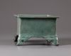 A Korean celadon glazed rectangular censer