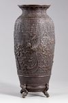 A large Japanese bronze vase