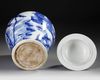 A LARGE CHINESE BLUE AND WHITE JAR WITH COVER, 19TH CENTURY