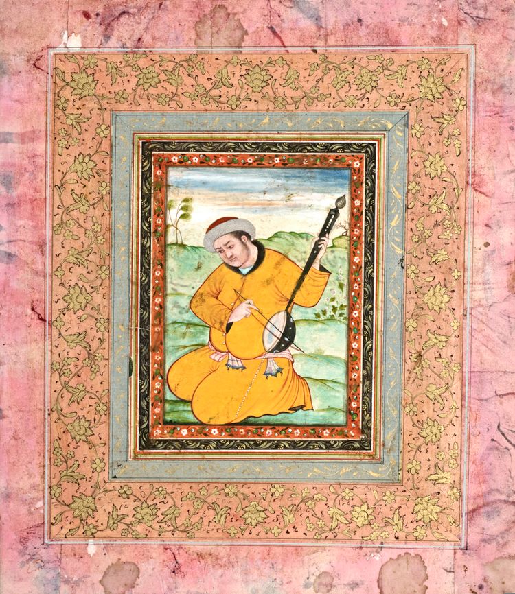 A PERSIAN MINIATURE OF A MUSICIAN, QAJAR 19TH-20TH CENTURY