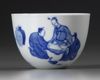 A CHINESE BLUE AND WHITE WINE CUP, 19TH CENTURY