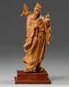 A Chinese root wood carving of an Immortal