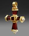 A BYZANTINE CROSS OF GARNET AND GOLD, 6TH-7TH CENTURY AD