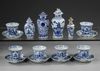 A COLLECTION OF CHINESE BLUE AND WHITE PORCELAIN WARES, KANGXI (1662-1722) AND LATER