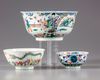 THREE CHINESE ENAMELLED BOWLS, 19TH CENTURY