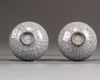 A pair of small Chinese Ge-style bowls