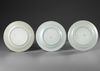 THREE JAPANESE KAKIMON-STYLE  BLUE AND WHITE DISHES, 17TH CENTURY