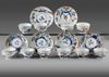 SIXTEEN CHINESE AND JAPANESE IMARI CUPS AND SAUCERS, 18TH CENTRUY