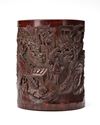 A CHINESE BAMBOO CARVED BRUSH POT, 18TH-19TH CENTURY