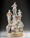A PORCELAINE DE PARIS GROUP OF FIGURES, 19TH CENTURY