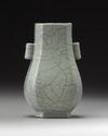 A small Chinese crackle-glazed hu vase