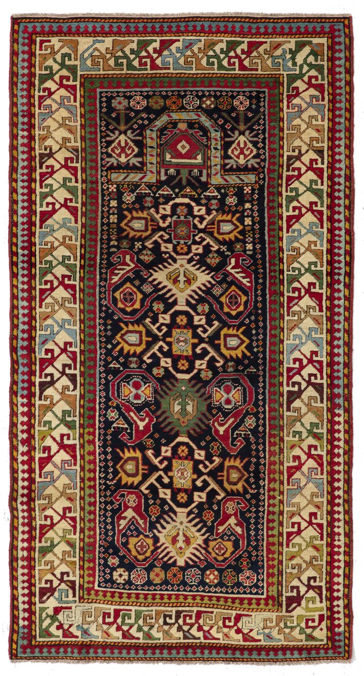 A PRAGER AKSTAFA CAUCASIAN RUG, LATE 19TH CENTURY