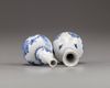 Two small Chinese blue and white vases