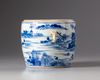 A Chinese blue and white pot