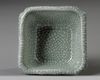 A CHINESE GEYAO SQUARE BRUSH WASHER, QING DYNASTY (1644-1912)