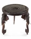 AN ANGLO-INDIAN EBONY AND IVORY TABLE, COROMANDEL COAST, SOUTH INDIA, 19TH CENTURY