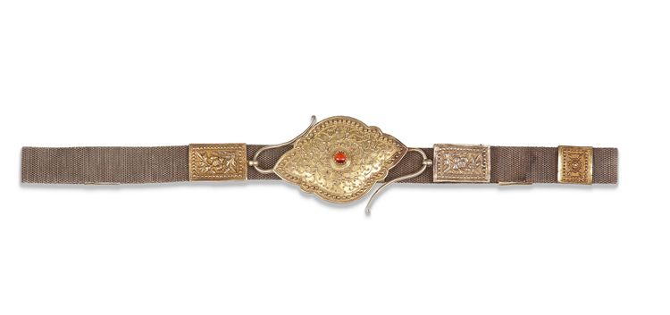 AN OTTOMAN SILVER BELT, 19TH CENTURY