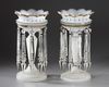 A PAIR OF PINEAPPLE CUPS IN WHITE OPALINE, NAPOLEON III PERIOD, LATE 19TH CENTURY