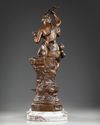 A BRONZE STATUE, AUGUSTE DEWEVER, LATE 19TH CENTURY