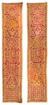 TWO OTTOMAN EMBROIDERED HANGING PANELS, 19TH CENTURY