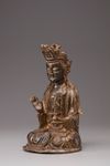 A Chinese gilt bronze seated figure of Guanyin