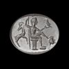 ROMAN CARNELIAN INTAGLIO WITH JUPITER SEATED. 1/2nd.c.A.D.