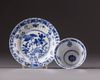 A Chinese blue and white cup and saucer