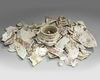 A LARGE GROUP OF RAQQA LUSTREWARE FRAGMENTS AND VASE NECK, SYRIA, 12TH CENTURY
