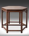 A Chinese two-piece hardwood hexagonal table
