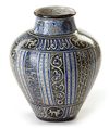 A MAMLUK-STYLE UNDERGLAZE-PAINTED POTTERY VASE, SYRIA OR EGYPT, 18TH-19TH CENTURY