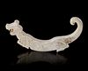 A CHINESE TIGER-SHAPED JADE PLAQUE,  POST–SHIJIAHE CULTURE (c.2000 BC-1800 BC)