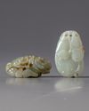 TWO CHINESE JADE CARVINGS, 19TH CENTURY
