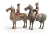 Two Chinese pottery equestrians
