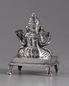 A silver figure of Ganesha
