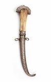 A SILVER AND BONE DAGGER, MOROCCO, 19TH CENTURY