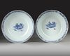 A PAIR OF LARGE CHINESE BLUE AND WHITE BOWLS, 18TH CENTURY