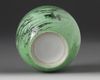 A Chinese green-ground grisaille-decorated waterpot