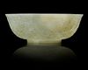 A CHINESE CARVED JADE BOWL, 18TH CENTURY