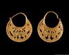 A PAIR OF GOLD EARRINGS, NEAR EAST, 11TH CENTURY