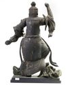 Wooden figure depicting the guardian deity Bishamon