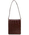 Vintage Pierre Cardin Brown Croco Shoulder Bag